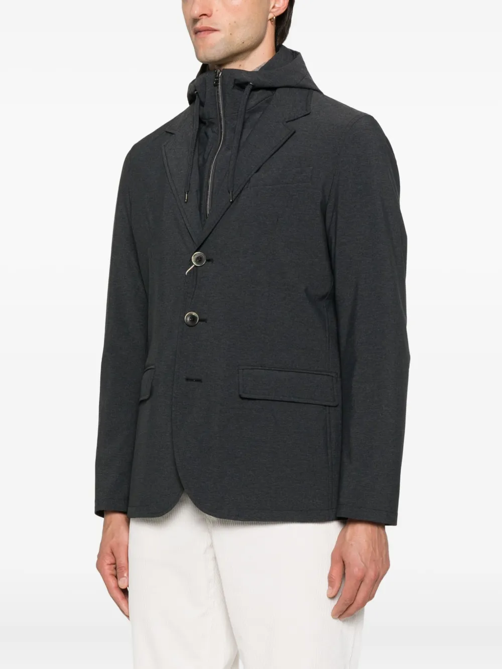 Herno Blazer met capuchon Grijs