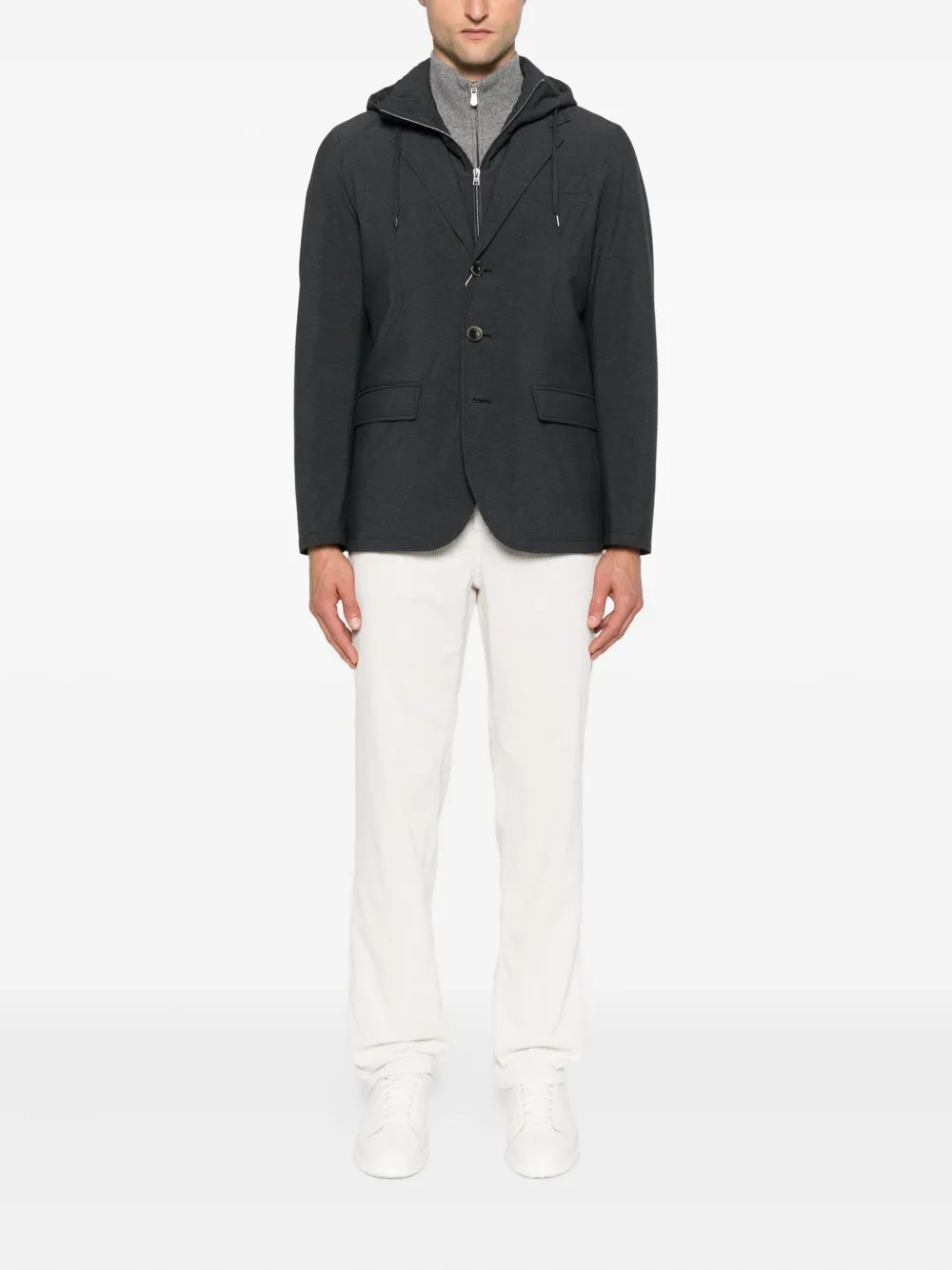 Herno Blazer met capuchon Grijs