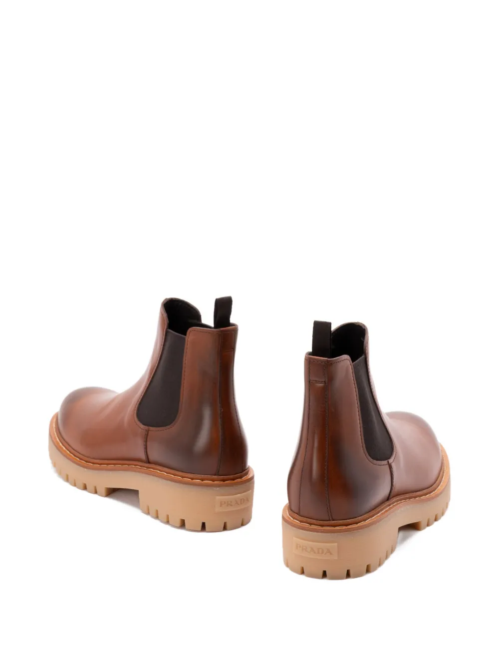 Prada Leren Chelsea laarzen Bruin