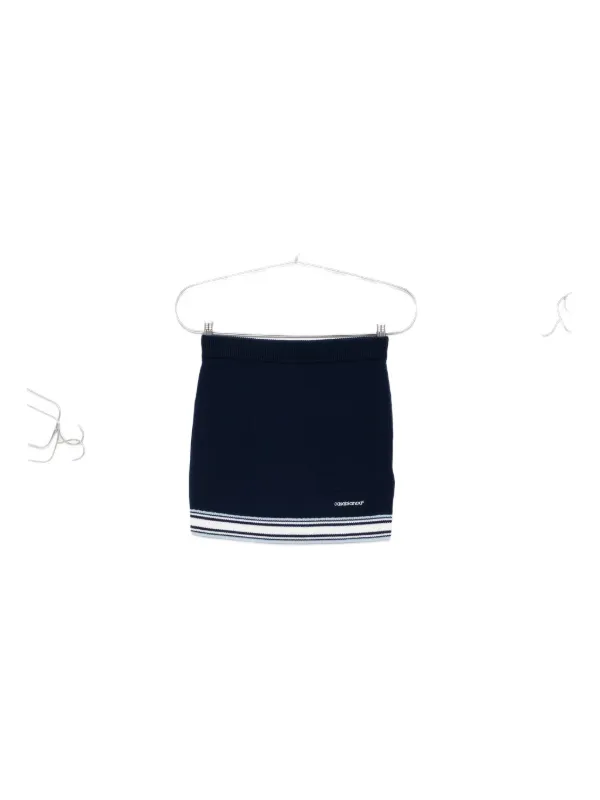 Casablanca Striped Tennis Skirt in Blue