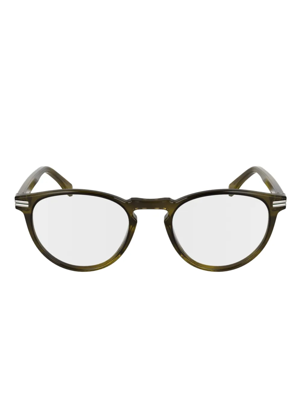 Lacoste Occhiali tondi a righe - Verde