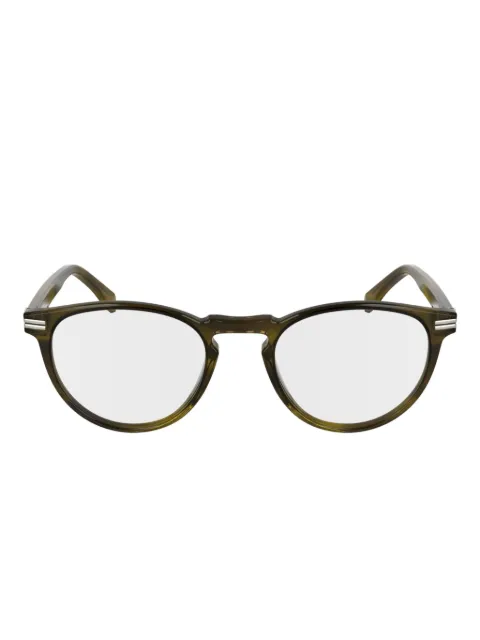 Lacoste striped round glasses