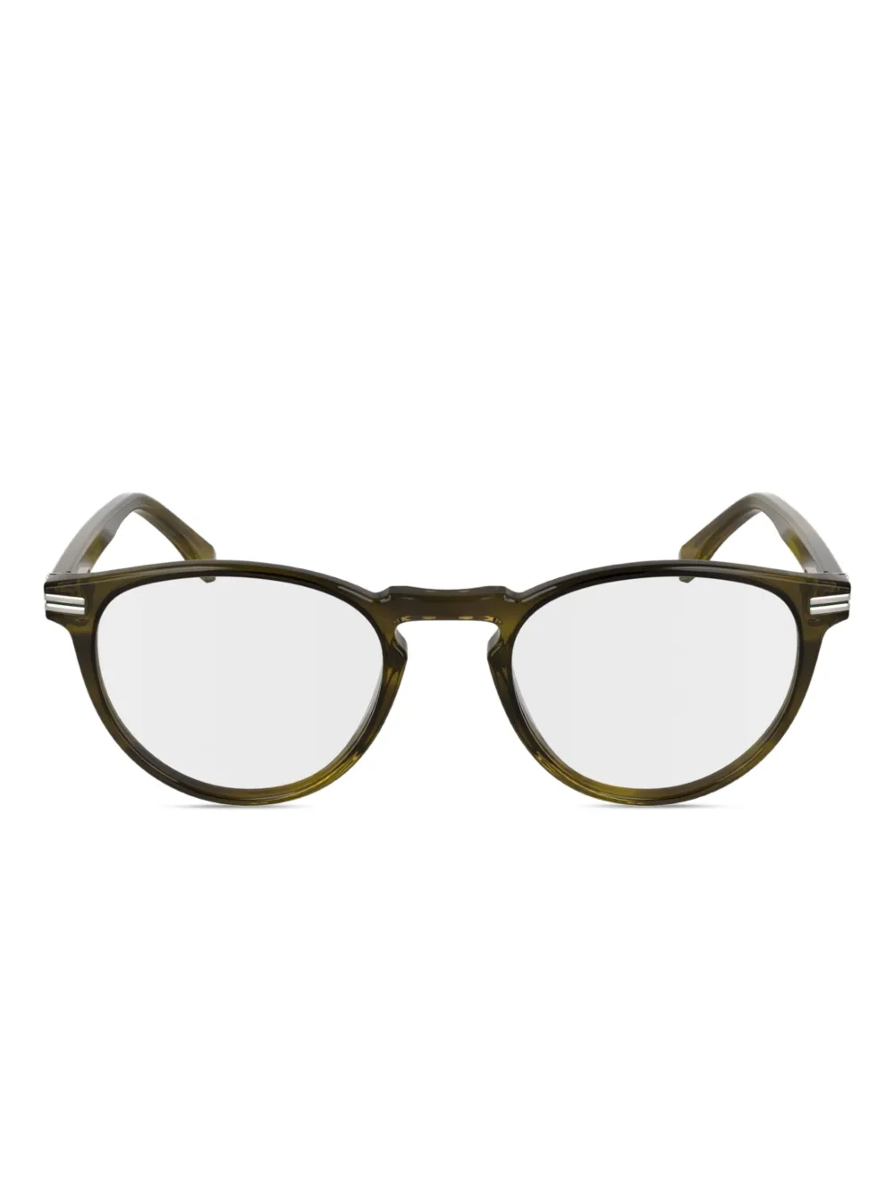 Lacoste lunettes de vue rondes à rayures | vert | Image 1