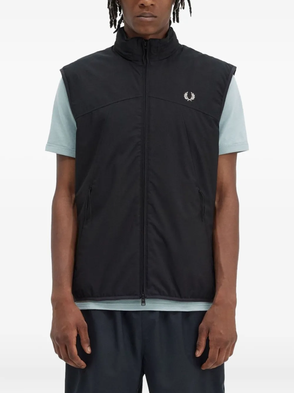 Fred Perry Gilet met capuchon en rits Zwart