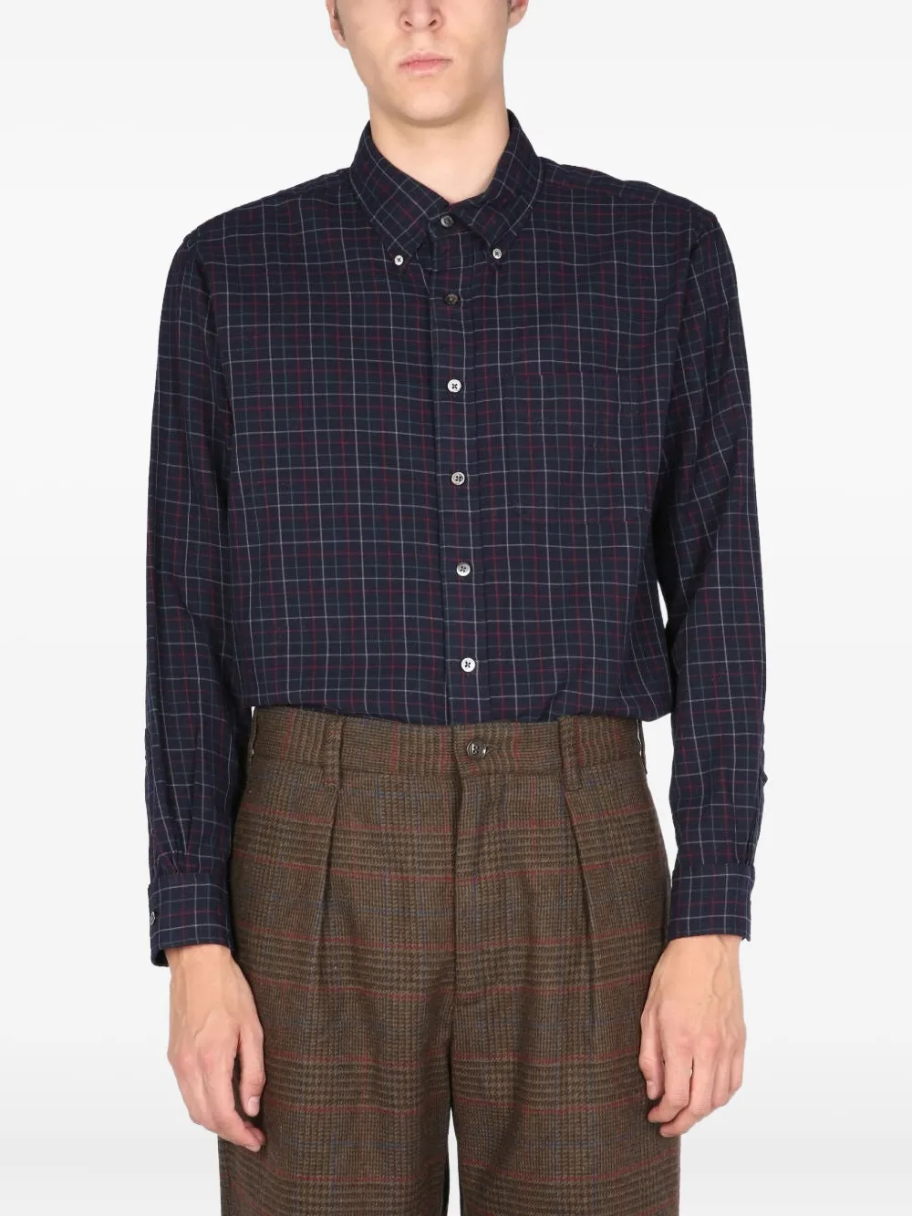 Engineered Garments Checked Shirt In Blue