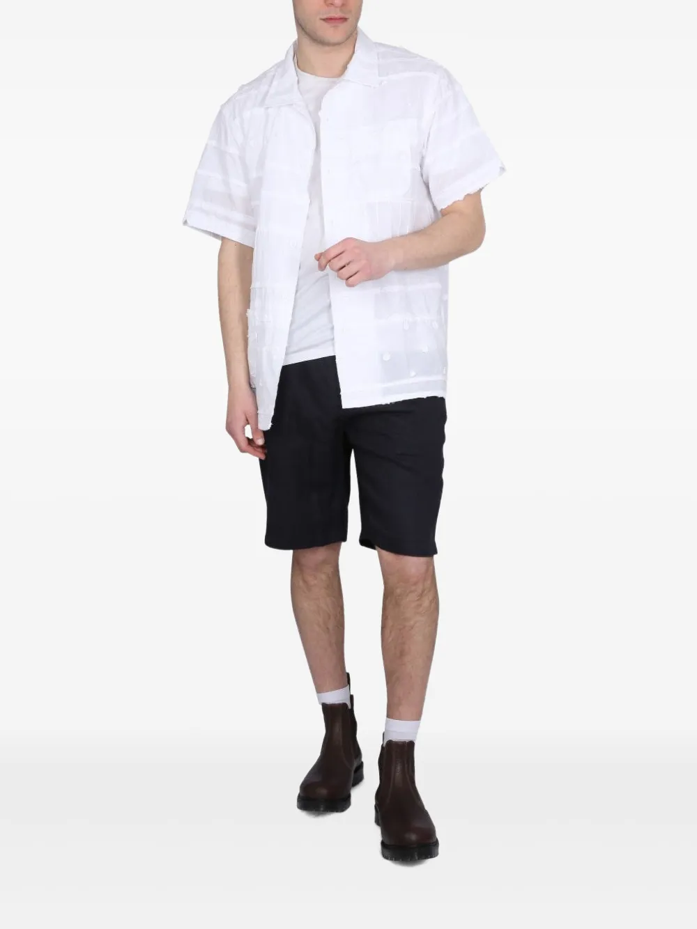 Engineered Garments embroidered shirt - Wit