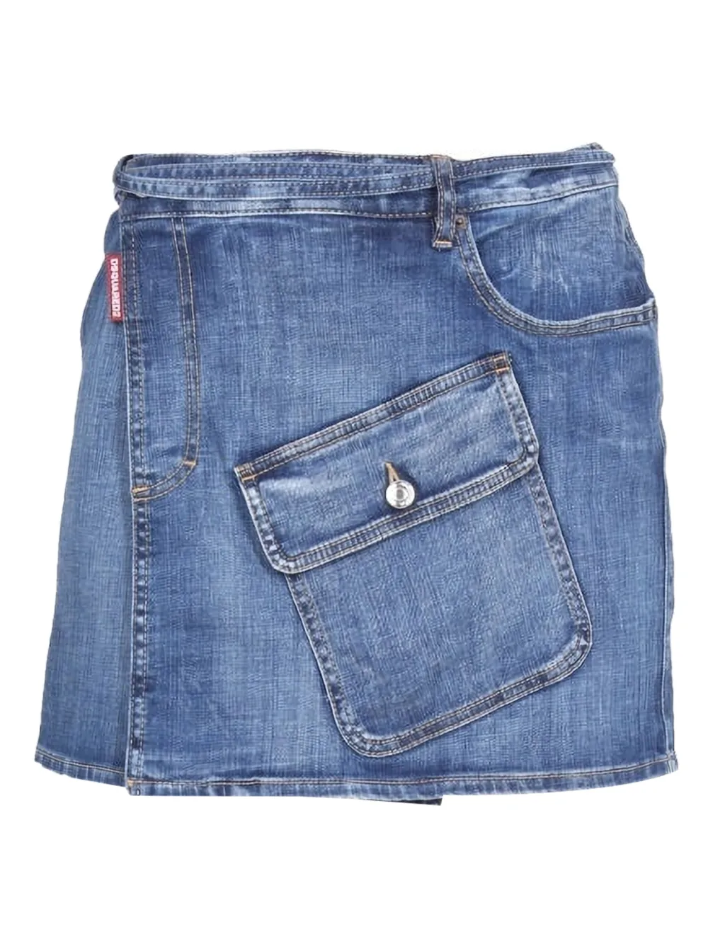 DSQUARED2 pocket tie mini skirt | Blue | Image 1