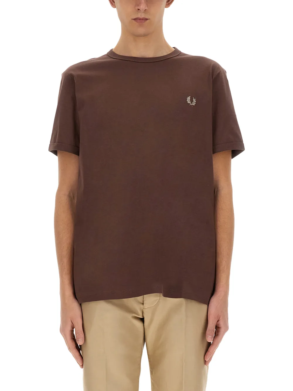 Fred Perry logo-embroidered T-shirt - Bruin