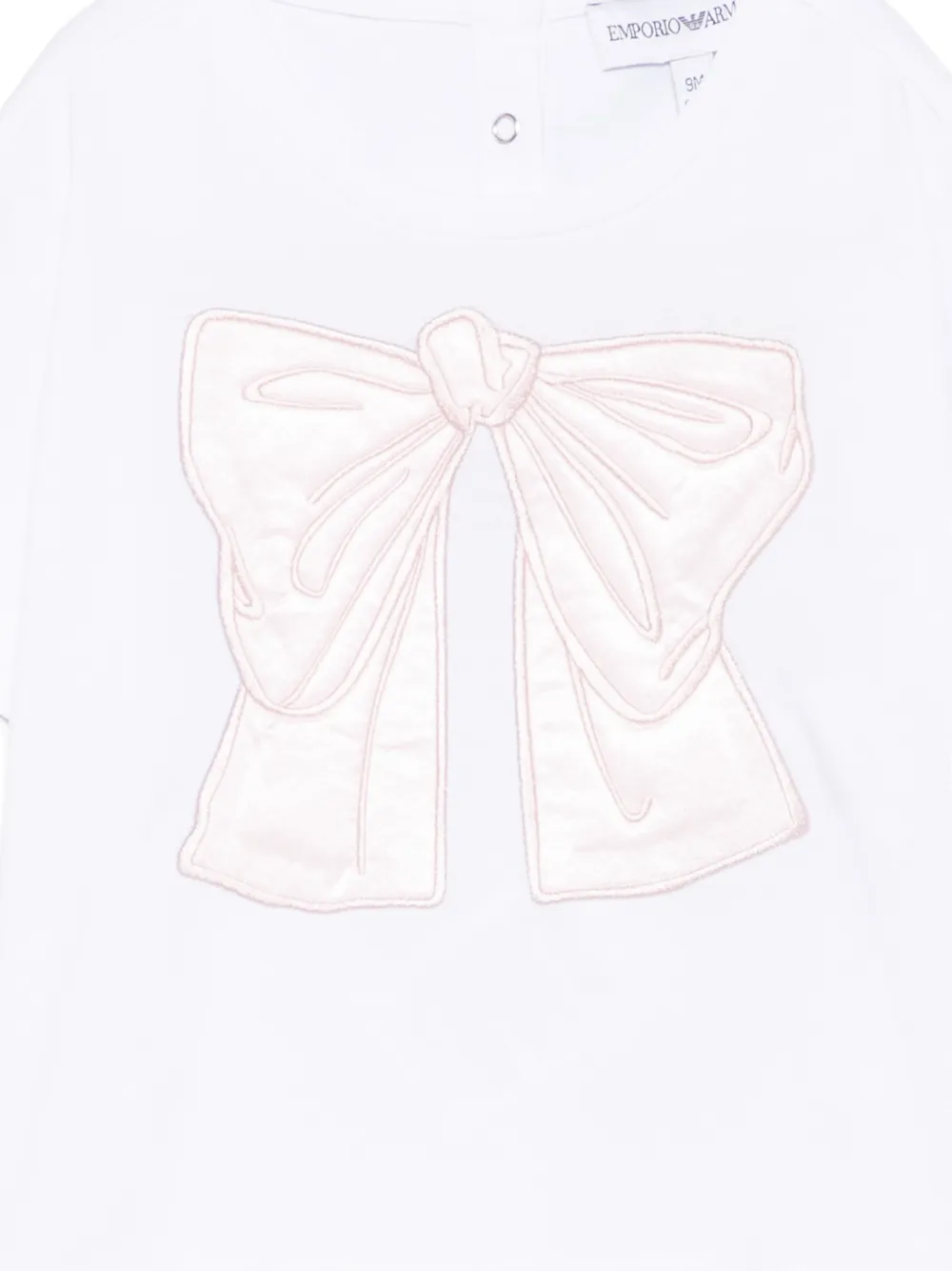 Emporio Armani Kids T-shirt met strikpatch Wit