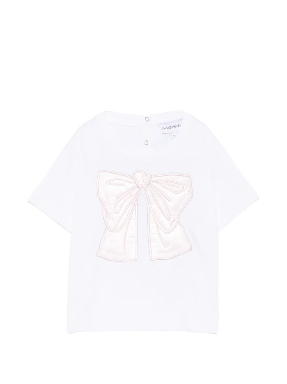Emporio Armani Kids bow-patch T-shirt - Bianco
