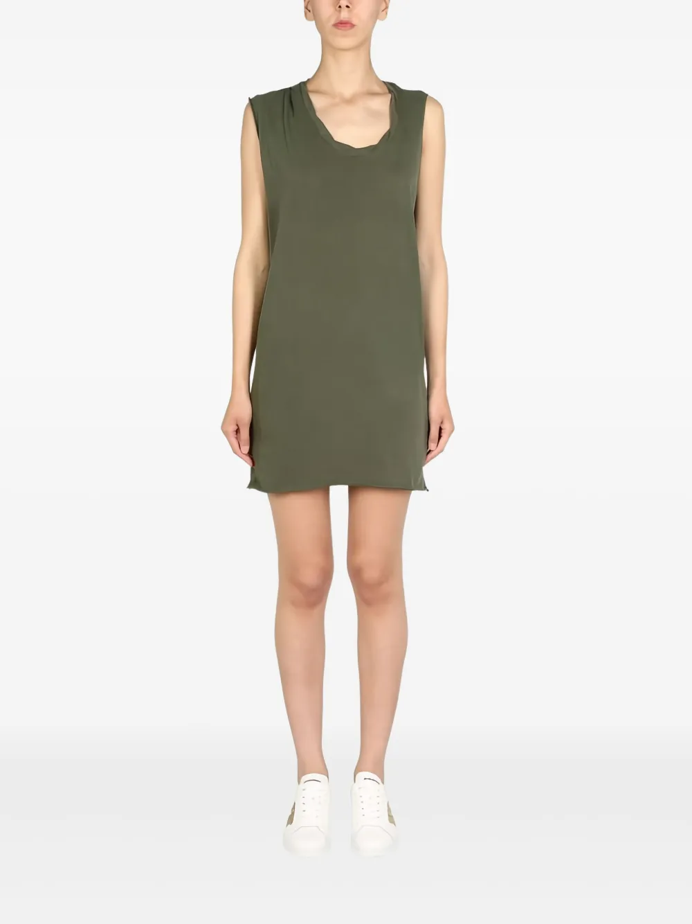 DSQUARED2 raw-cut sleeveless mini dress | Green | Image 1