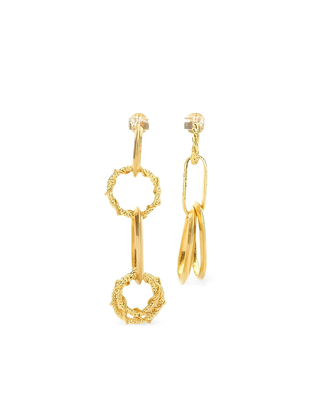 DSQUARED2 textured-circle drop earrings | Gold | Image 1
