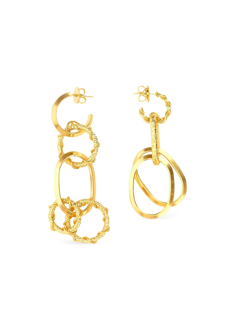 Textured-Circle Drop Earrings