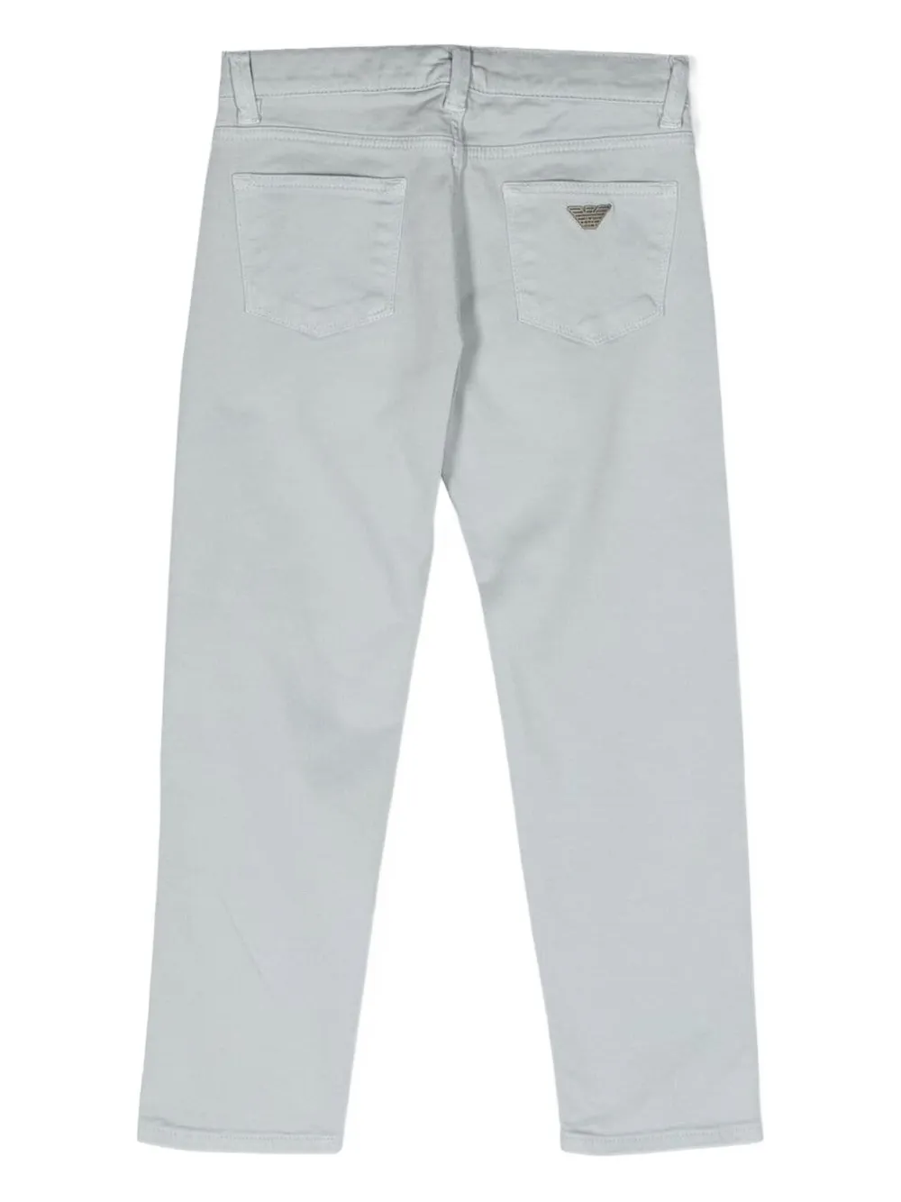 Emporio Armani Kids eagle-logo denim jeans Grijs