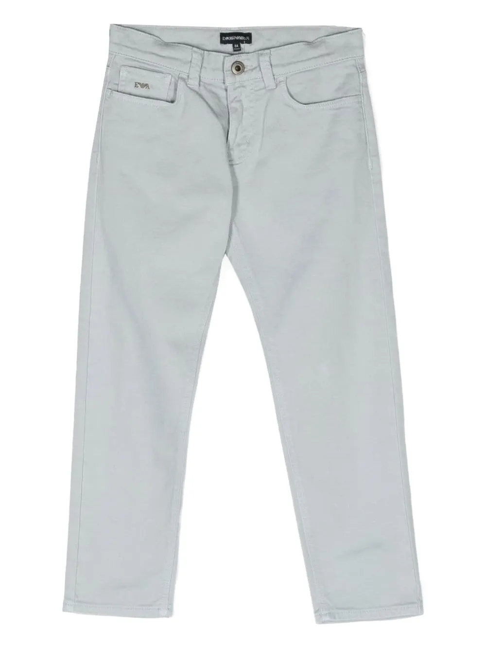 Emporio Ar i Kids eagle-logo denim jeans Grijs