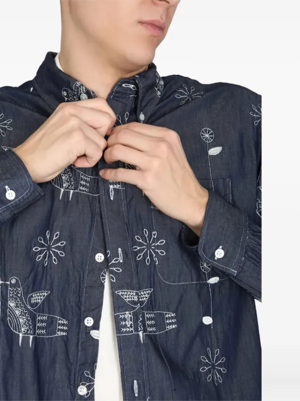 Engineered Garments エンブロイダリーシャツ | ブルー | FARFETCH JP