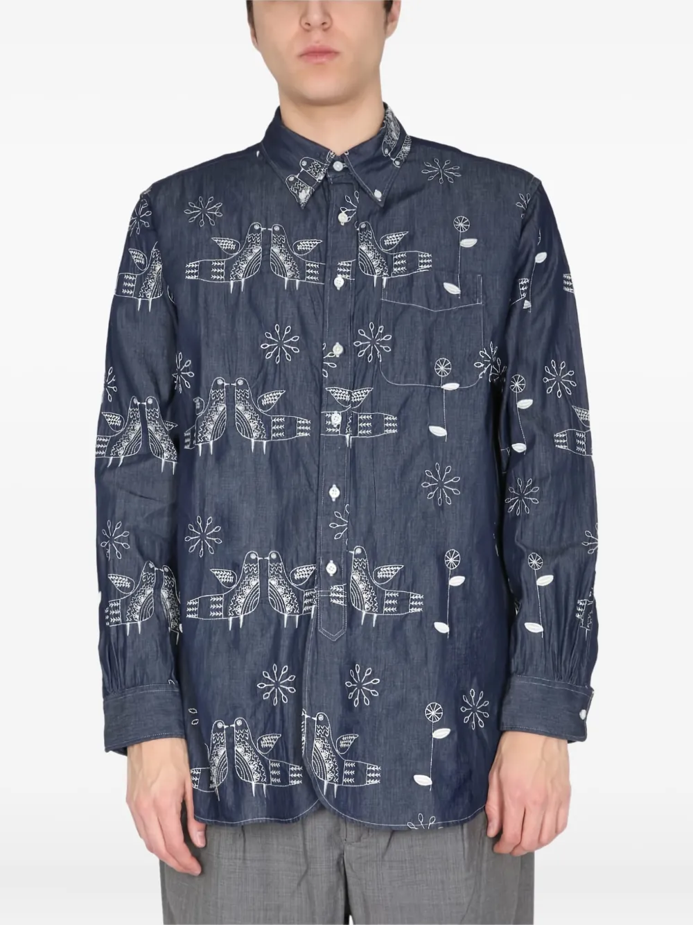 Engineered Garments broderet skjorte | blå | Image 1