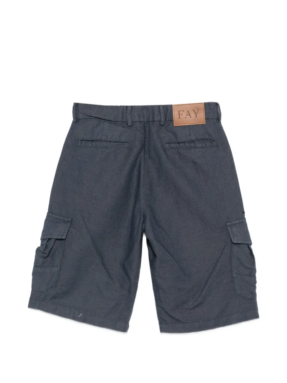 Fay Kids Cargo shorts met riemlussen Blauw