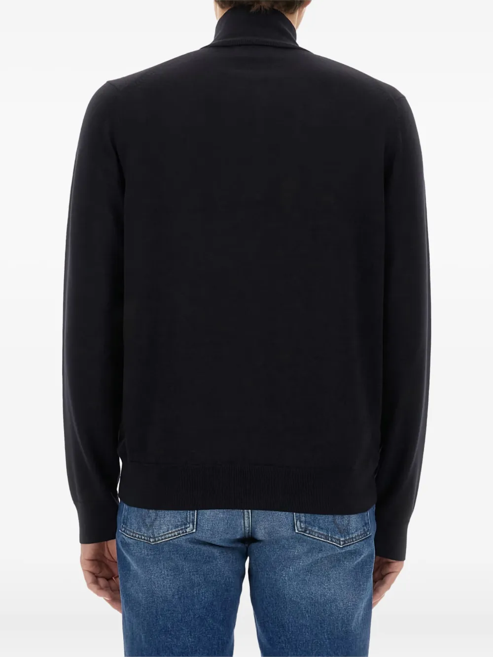 Fred Perry Trui met halve rits en logodetail Blauw