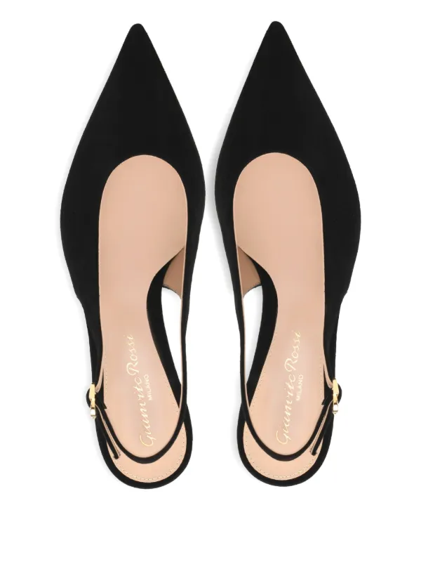 【Gianvito Rossi】 Robbie 55スエードスリングバックパンプス Gianvito Rossi Robbie 55mm スリングバック パンプス
