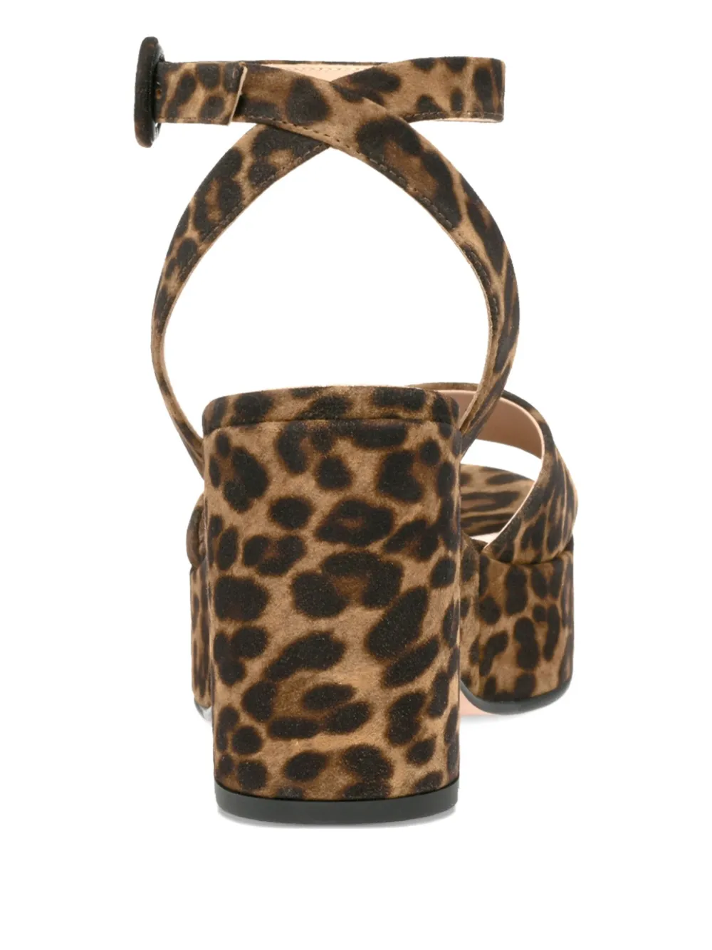 Gianvito Rossi Alma sandalen met luipaardprint en plateauzool Bruin