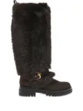 Gianvito Rossi Maverick fur-trimmed boots - Brown