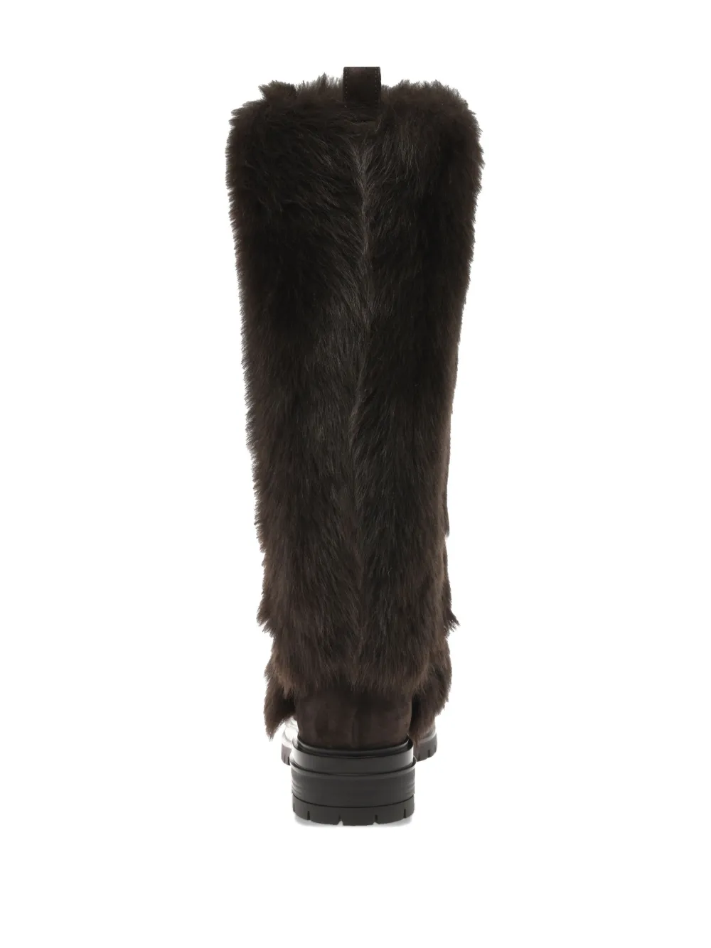 Gianvito Rossi Maverick fur-trimmed boots Brown