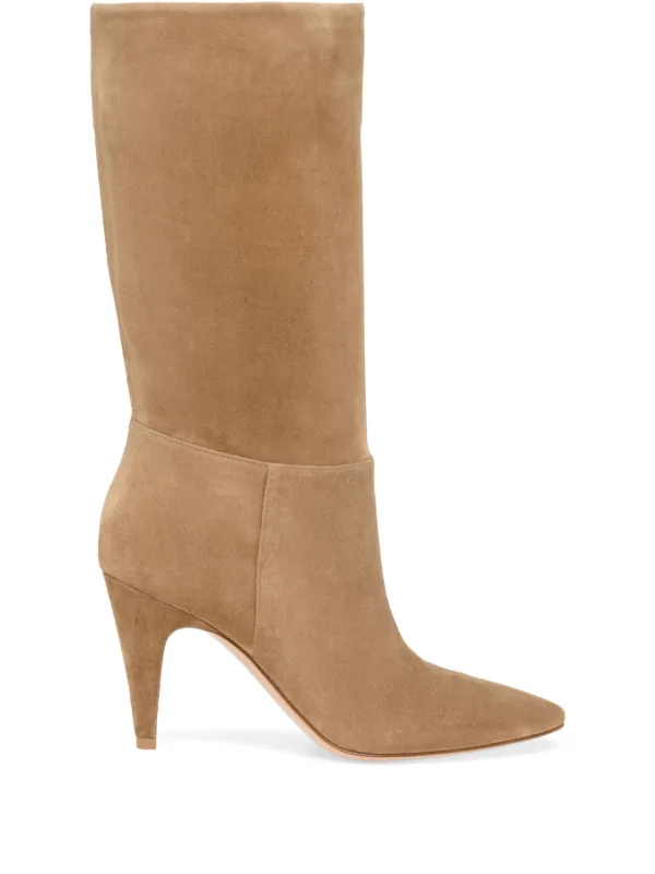 Gianvito Rossi Elise Boots in Neutrals