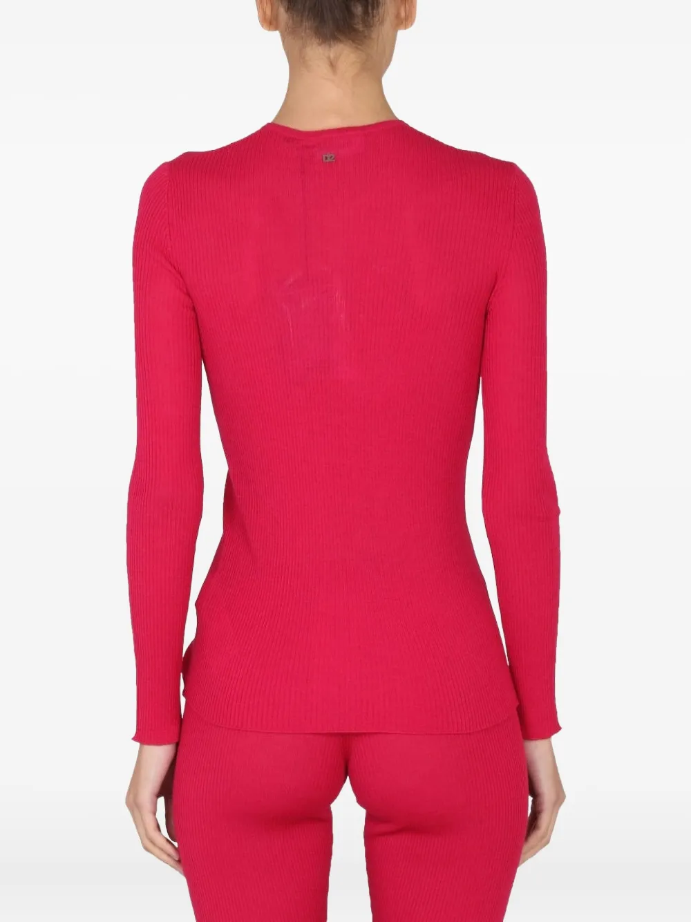 DSQUARED2 Geribbelde trui met knopen Roze