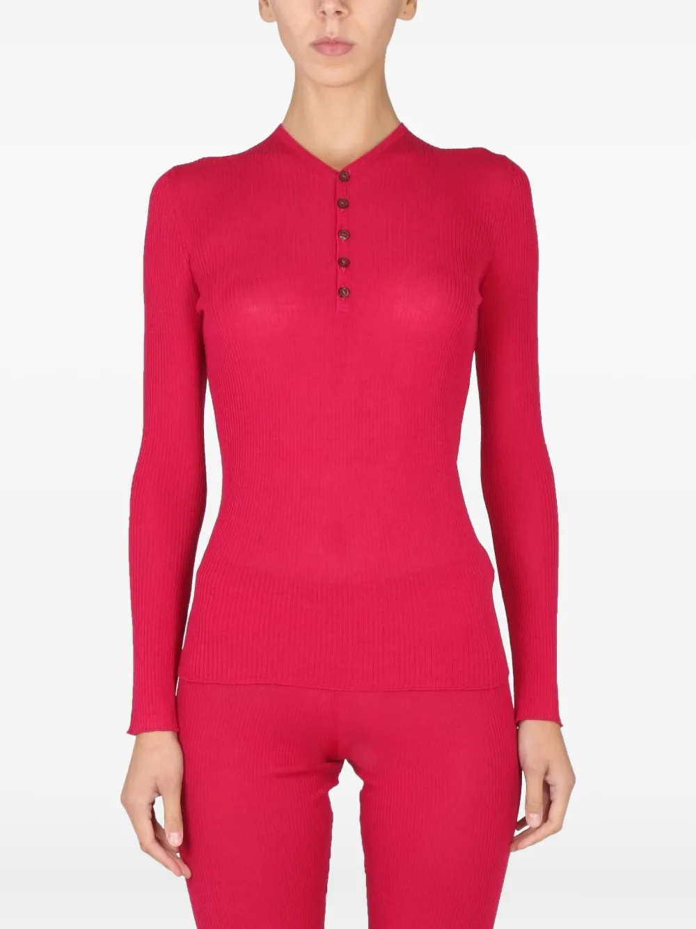 DSQUARED2 button ribbed sweater | Pink | Image 1