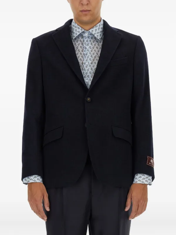 ETRO カシミア ジャケット | ブルー | FARFETCH JP