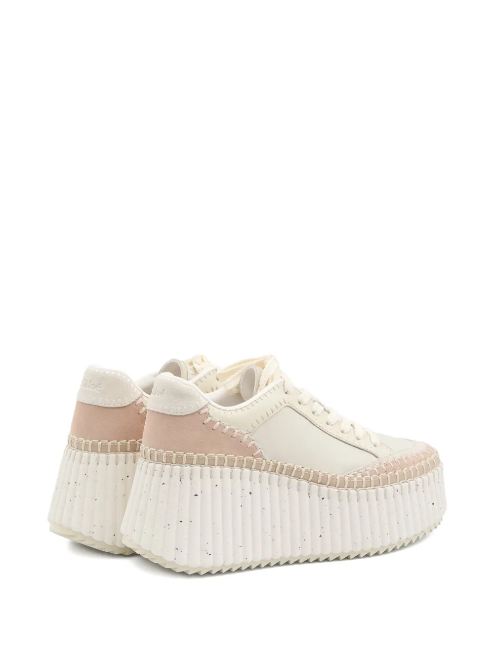Chloé platform lace-up pumps Neutrals