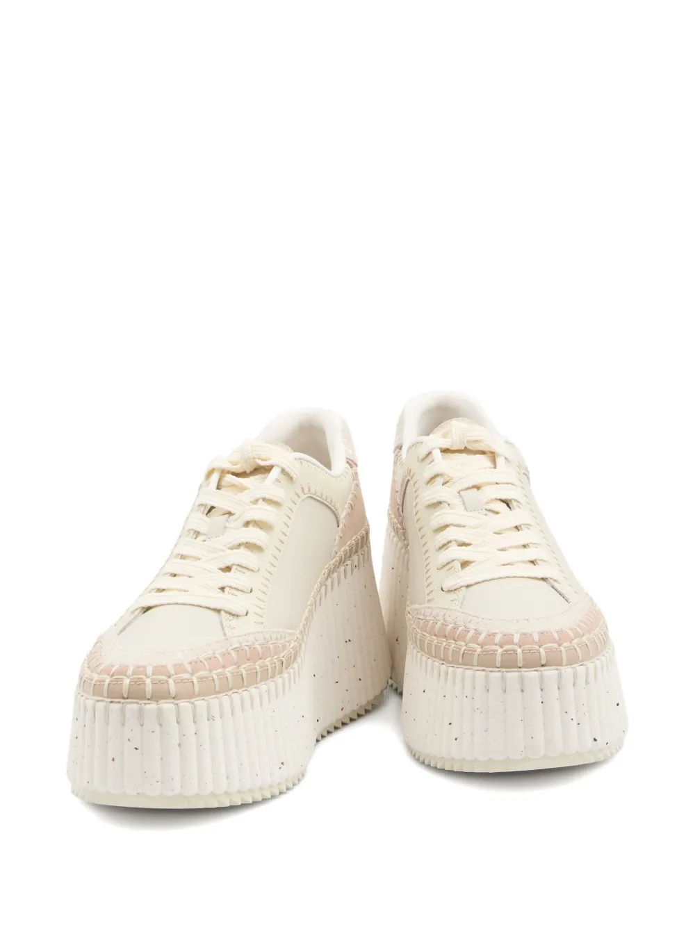 Chloé platform lace-up pumps Neutrals