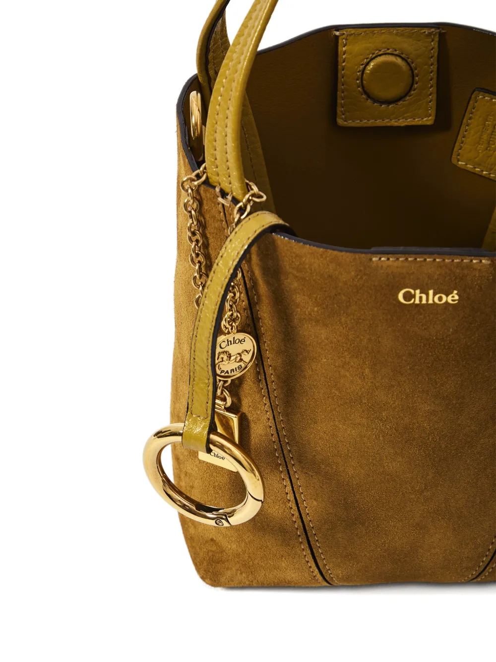 Chloé Spin kleine suède leren shopper Groen