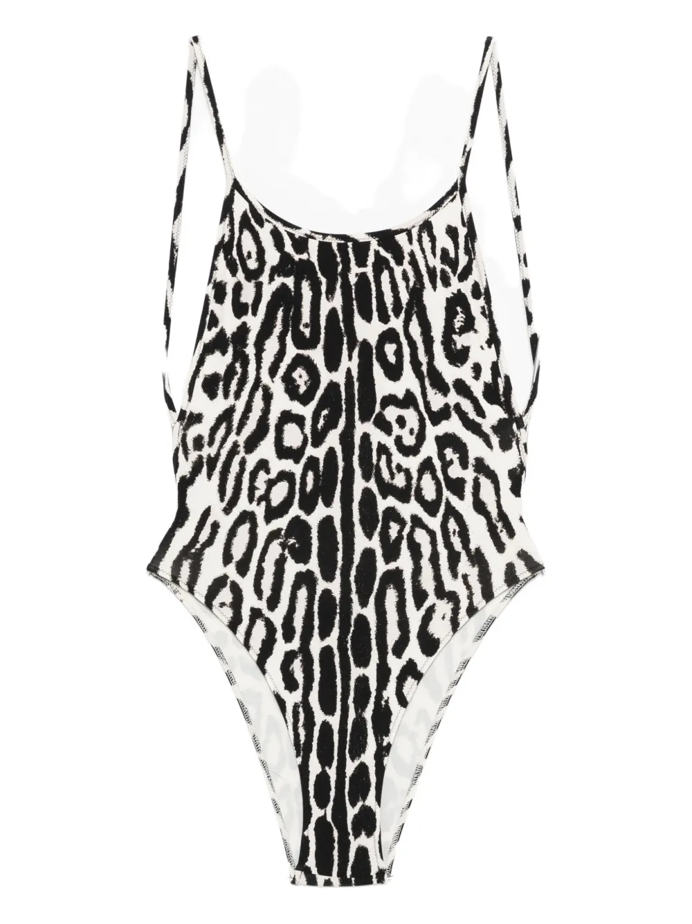 Tom Ford Leopard-print Swimsuit In Black