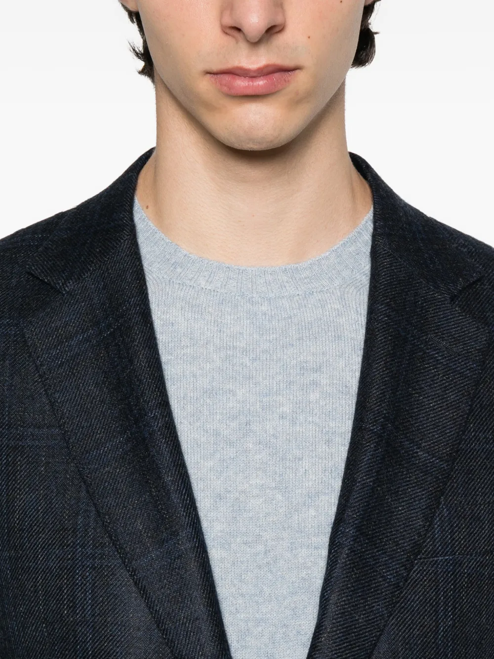 Fedeli crew neck cashmere sweater Blauw