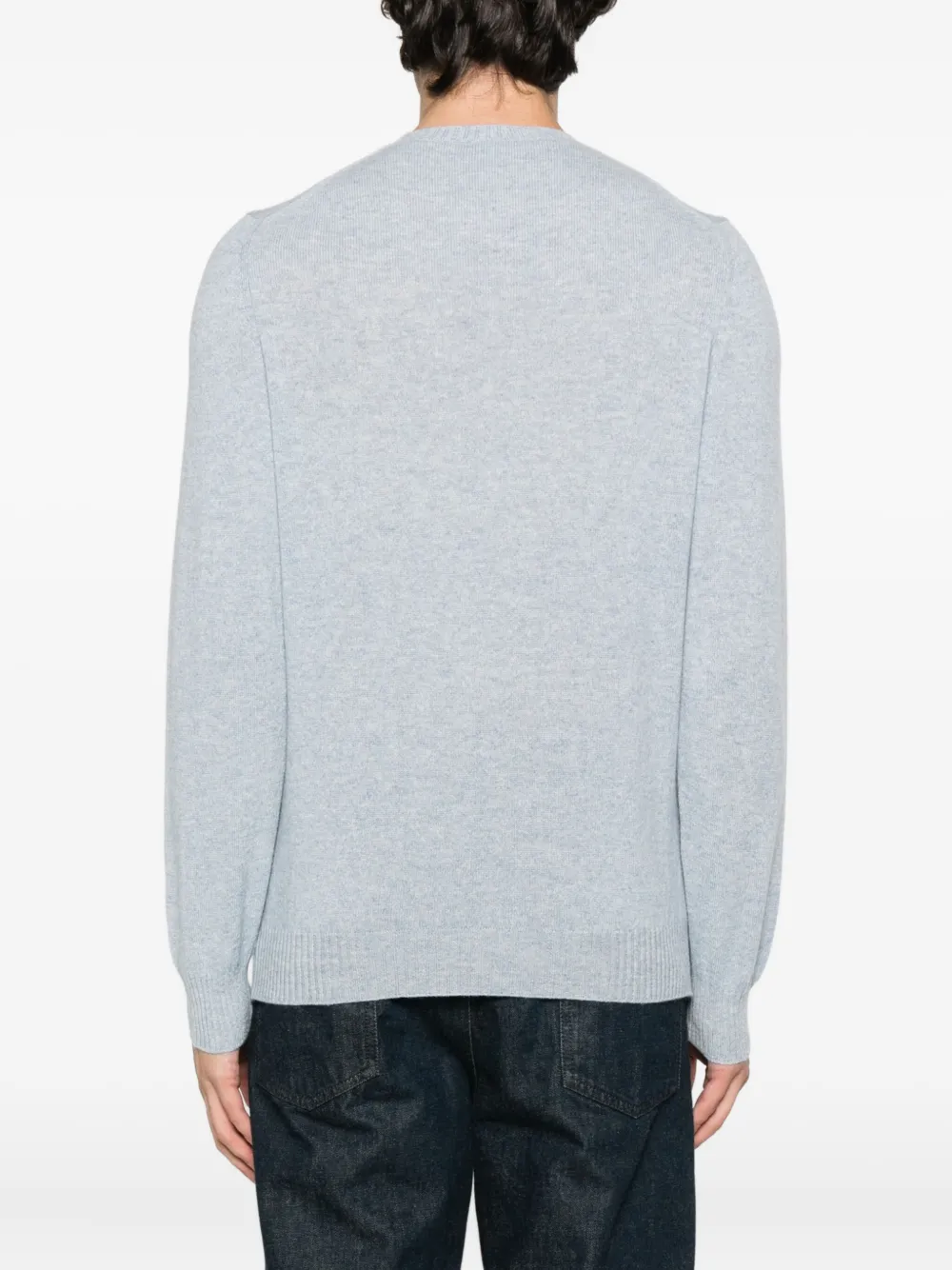 Fedeli crew neck cashmere sweater Blauw
