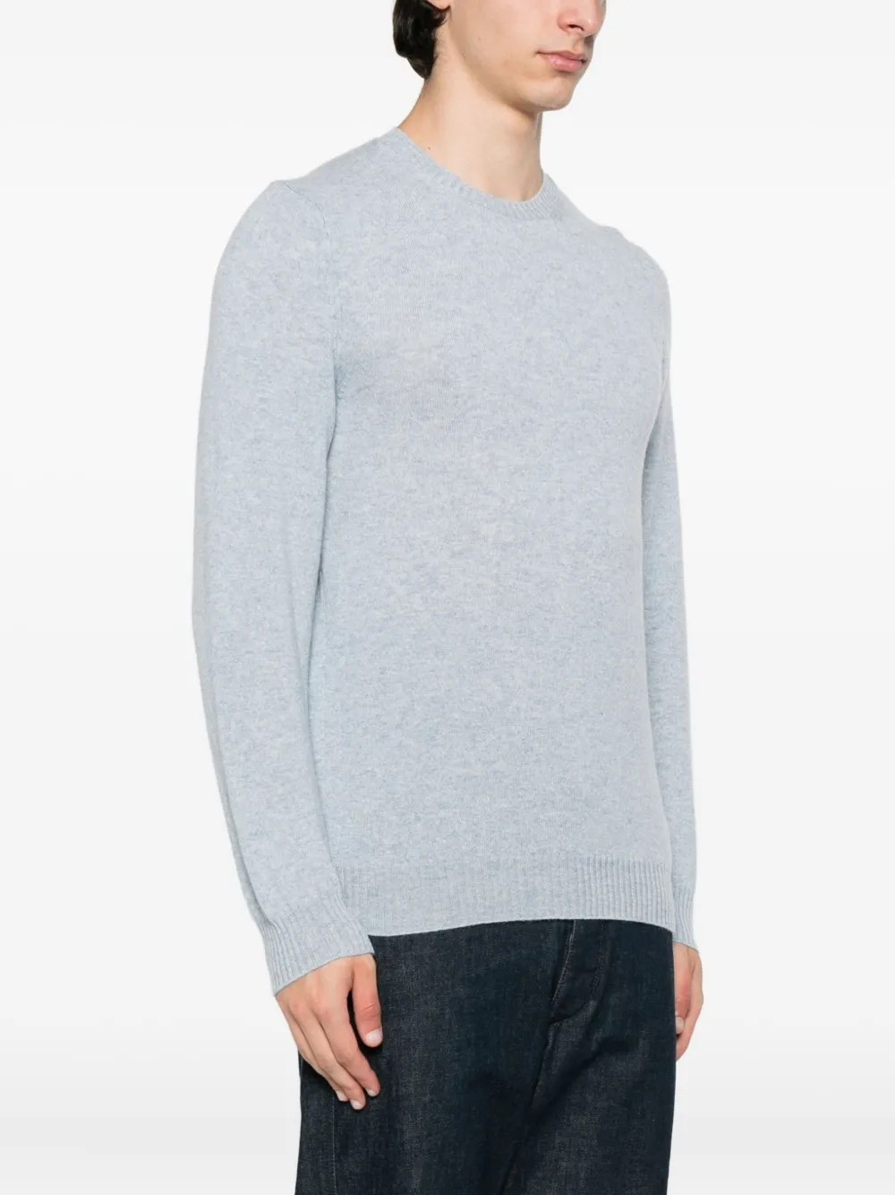 Fedeli crew neck cashmere sweater Blauw