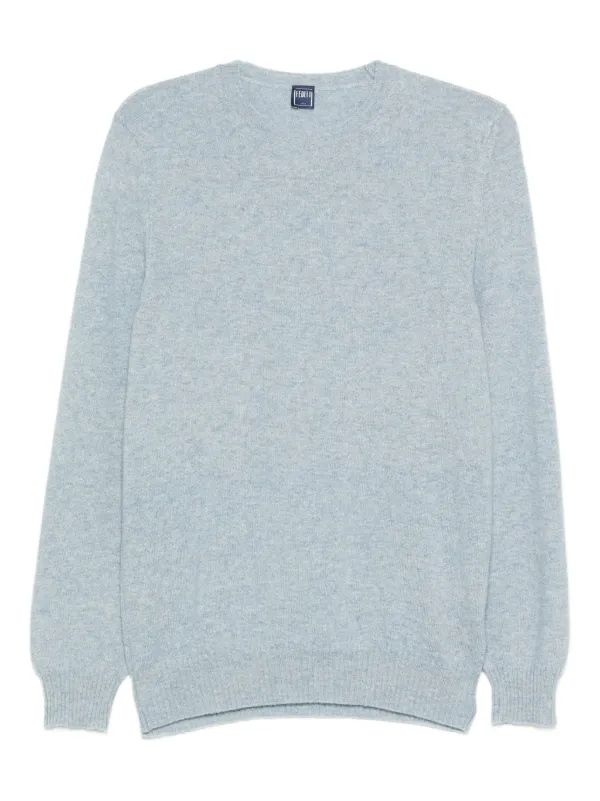 YS FEDELI クルーネックセーター 44 Fedeli クルーネック カシミアセーター | ブルー | FARFETCH JP