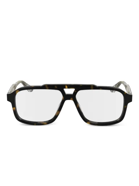 Calvin Klein tortoiseshell double-bridge glasses