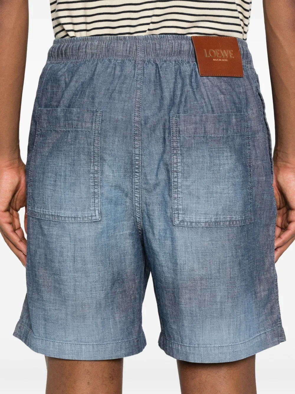 LOEWE Shorts met elastische taille Blauw