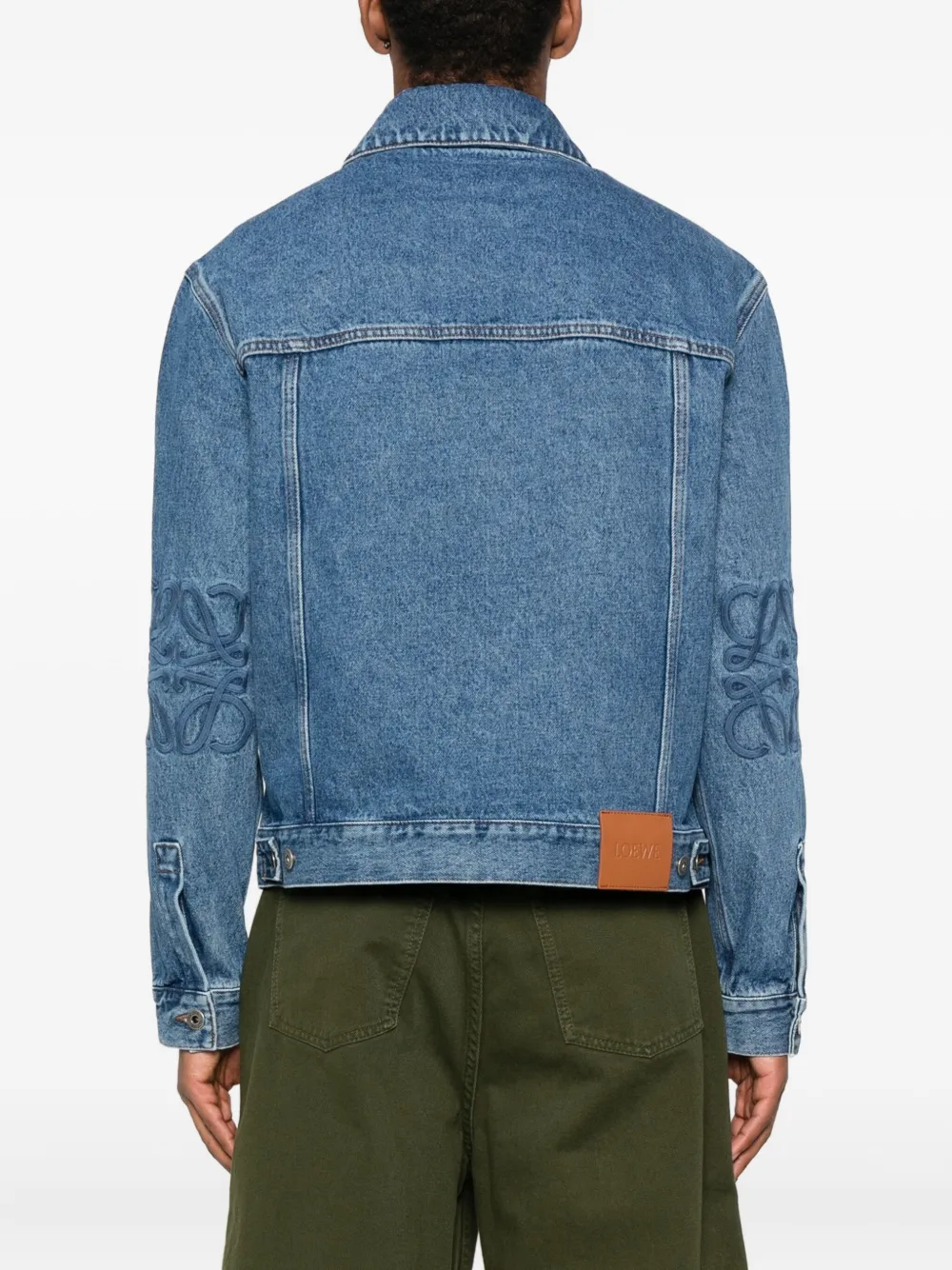 LOEWE Anagram denim jack met knoopsluiting Blauw