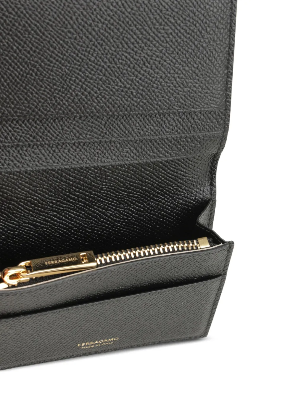 Ferragamo Leren portemonnee Zwart