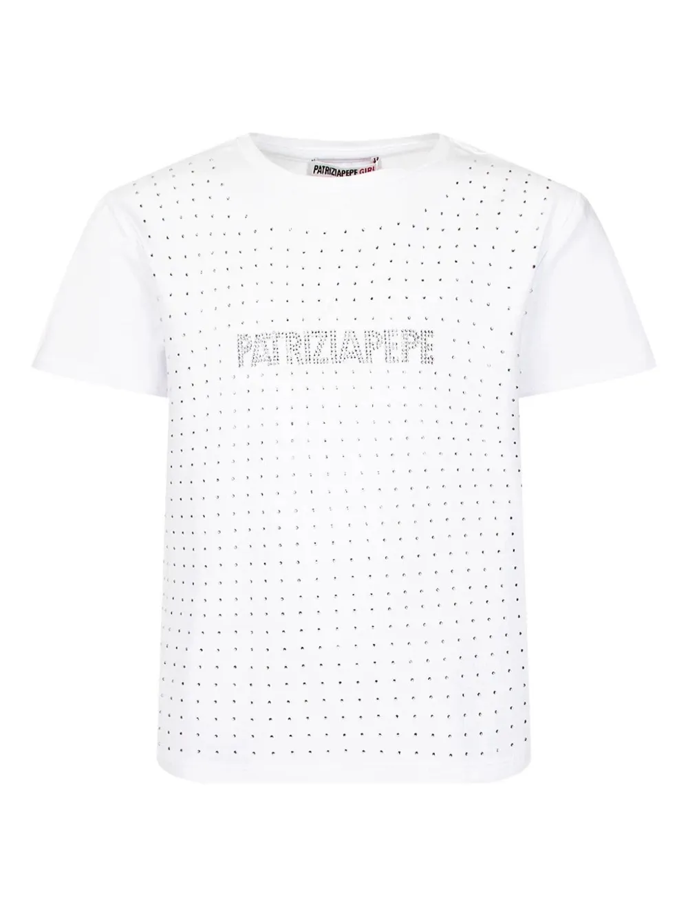 Patrizia Pepe T-shirt verfraaid met kristallen Wit