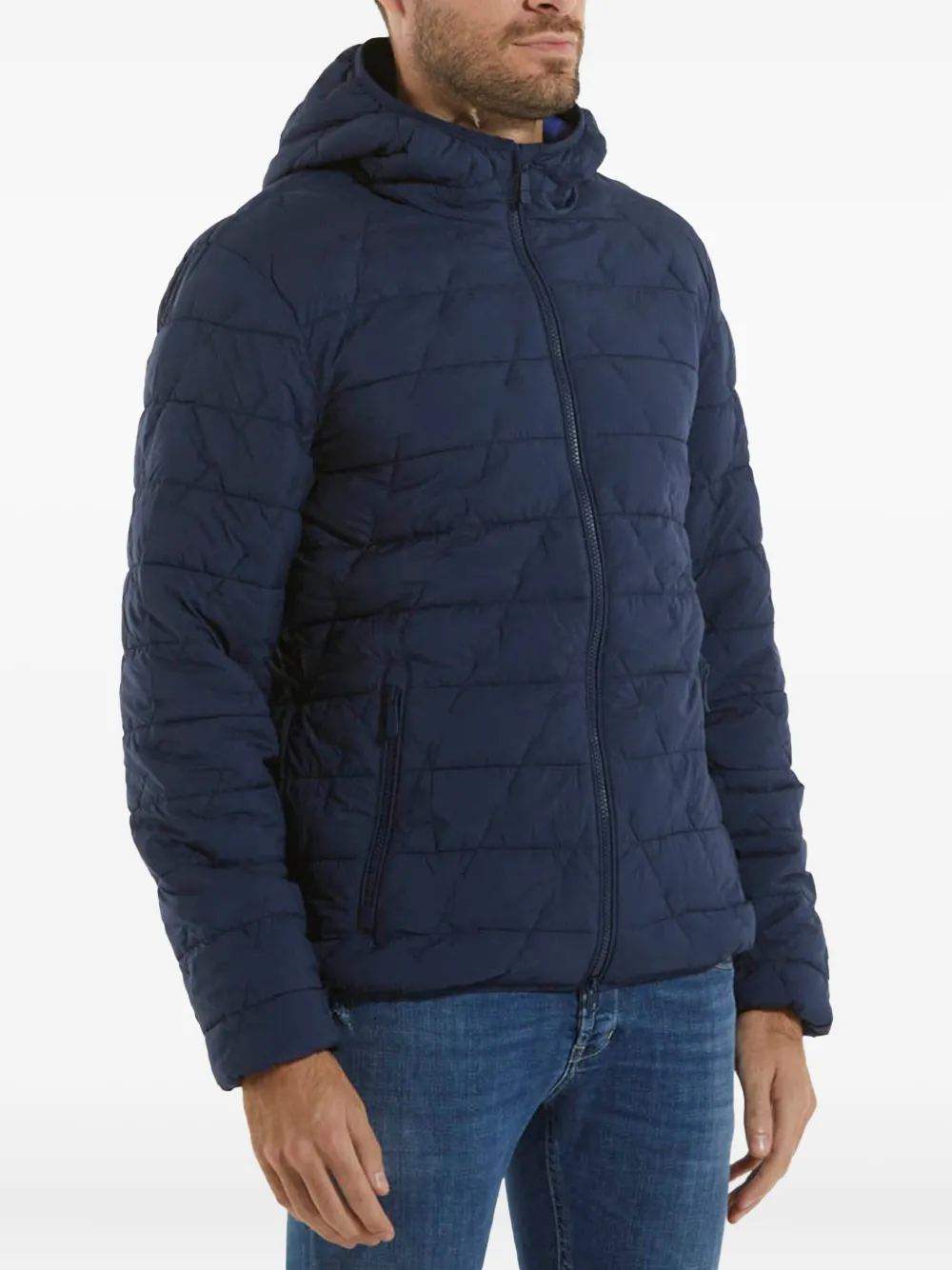Rossignol Grande gewatteerd jack met capuchon Blauw