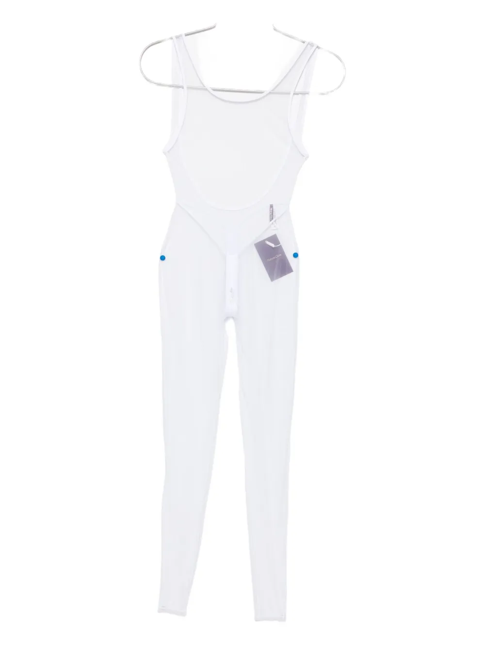 Maison Close Pure Tentation mesh catsuit – White