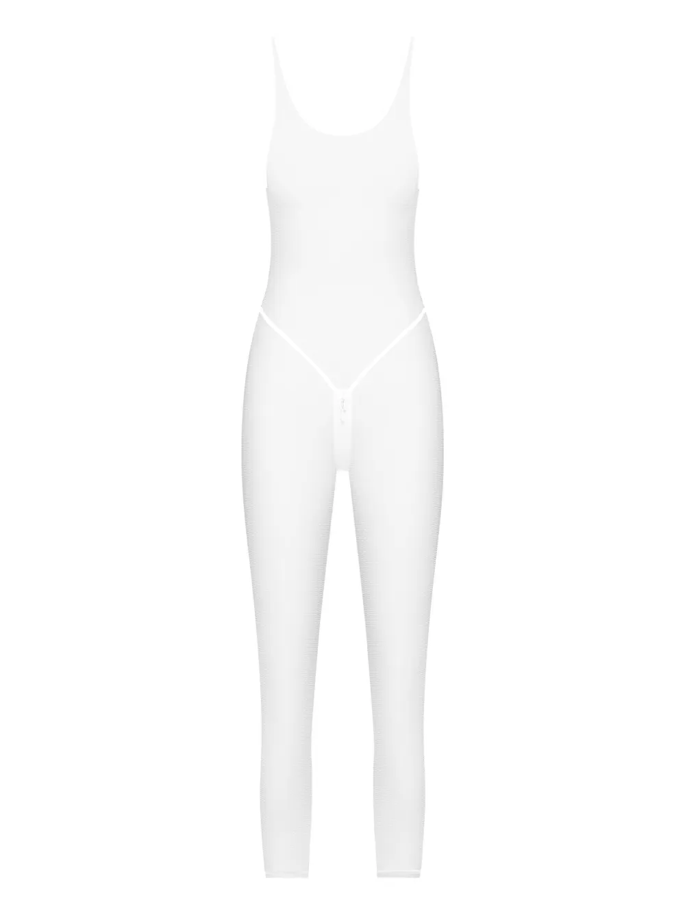 Maison Close Pure Tentation mesh catsuit – White