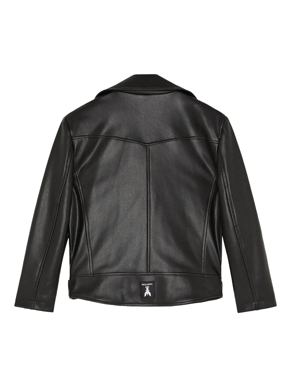 Patrizia Pepe girl belted biker jacket Zwart