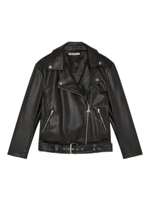 ドルチェアンドガッバーナ　キッズ　ボーイズ　ガールズ　レザージャケット　正規品 Dolce & Gabbana Kids Studded Leather Biker Jacket | Black | FARFETCH