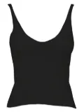 Akep scoop-neck fitted top - Black